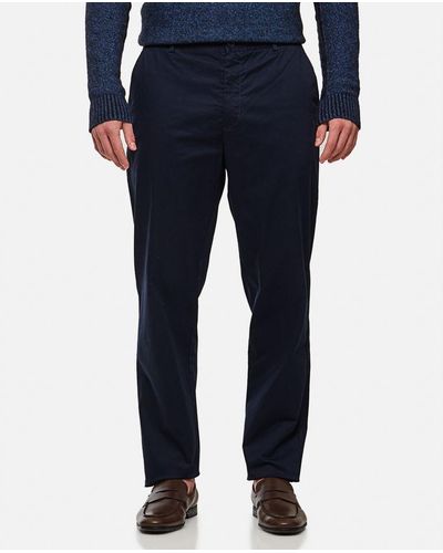 Les Deux Pantaloni Chino In Twill Jared - Blu