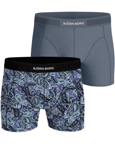 Björn Borg Premium cotton stretch boxer 2-pack - Blau