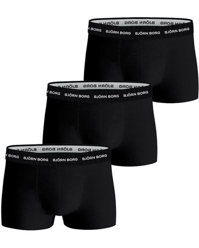 Björn Borg Cotton stretch trunk 3-pack - Schwarz