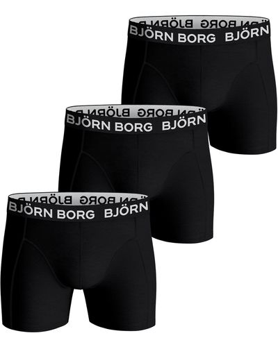 Björn Borg Cotton stretch boxer 3-pack - Schwarz