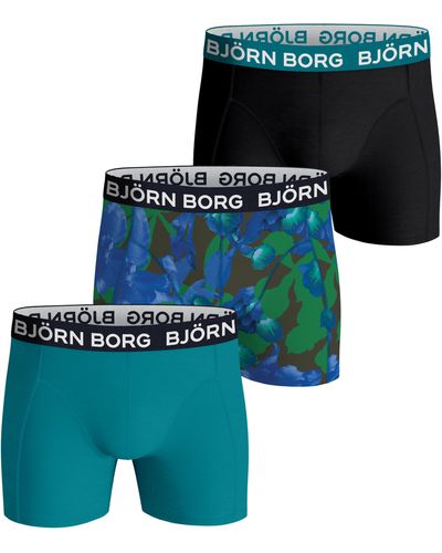 Björn Borg Cotton stretch boxer 3-pack - Grün