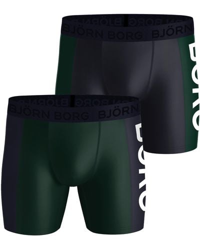 Björn Borg Performance boxer panel 2-pack - Grün