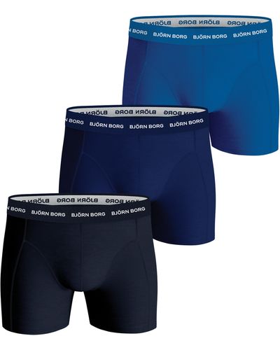 Björn Borg Cotton stretch boxer 3-pack - Blau