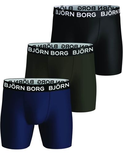 Björn Borg Performance Boxer 3-pack - Blau