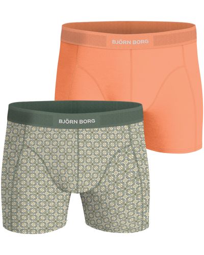Björn Borg Premium cotton stretch boxer 2-pack - Grün