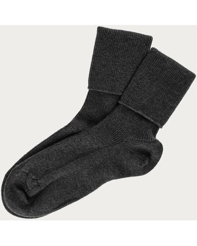 Black Ladies' Cashmere Socks - Black