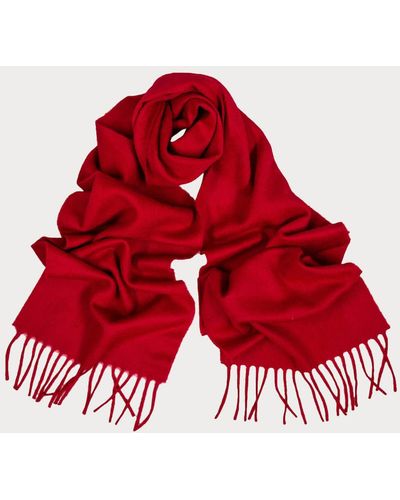 Black Red Cashmere Scarf