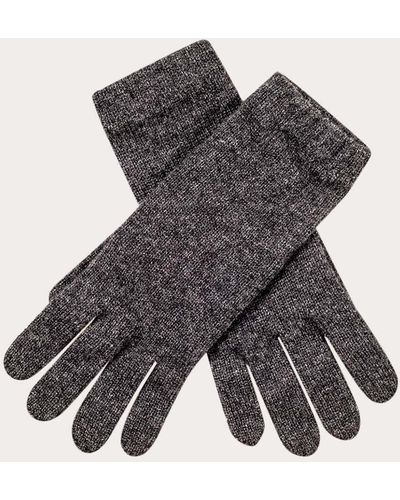 Black Women's Charcoal Gray Cashmere Gloves