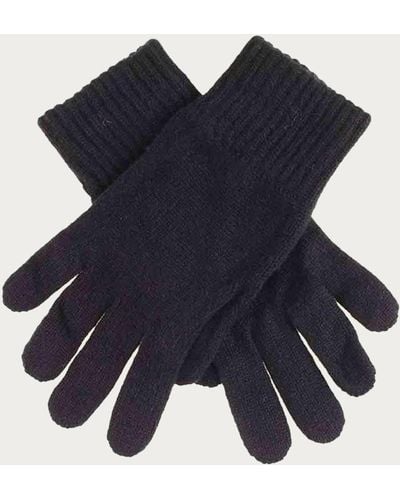 Black Men's Cashmere Gloves - Black