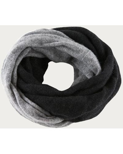 Black Black And Warm Gray Cashmere Knit Snood