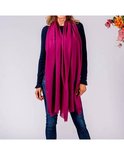 Black Damson Dream Cashmere And Silk Wrap - Multicolour