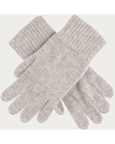 Black Men's Gray Cashmere Gloves