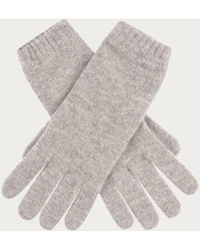 Black Ladies Gray Cashmere Gloves