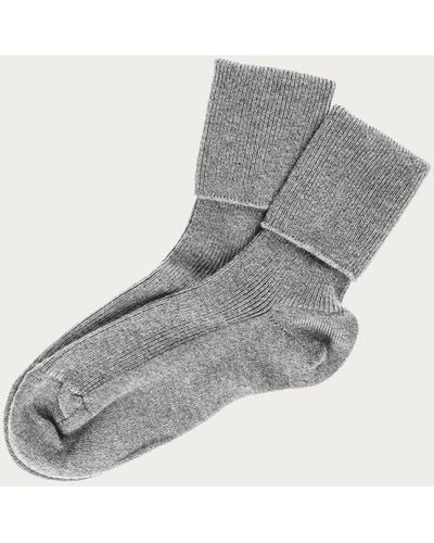 Black Ladies' Gray Cashmere Socks