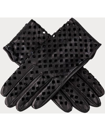 Black Italian Cut-out Gloves - Unlined - Black