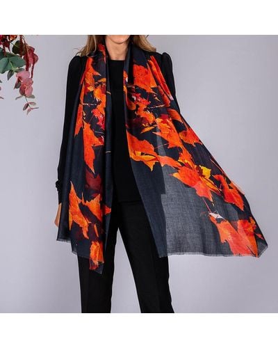 Black The Seasons Collection - Autumn Superfine Wrap - Multicolour