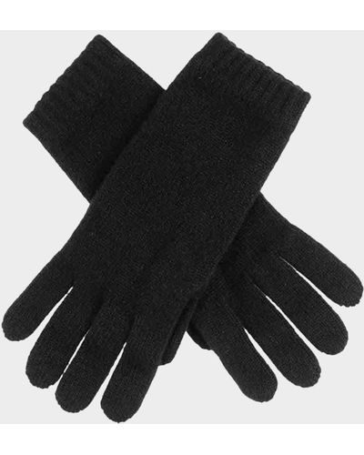 Black Ladies Cashmere Gloves - Blue