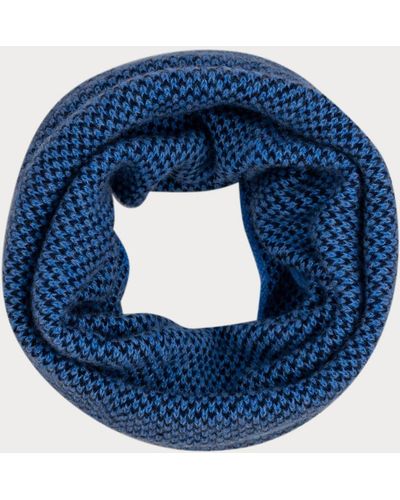 Black Blue On Blue Knitted Cashmere Collar
