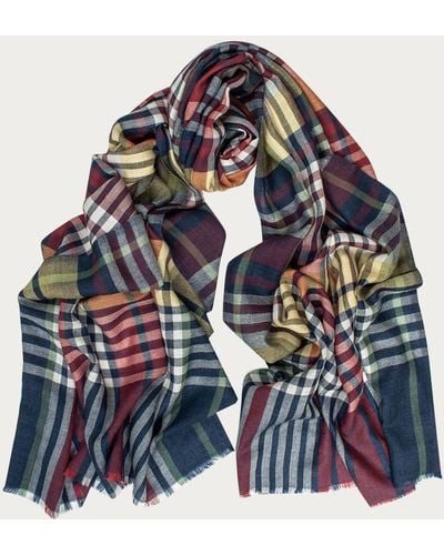 Black The York Fine Wool And Silk Scarf - Multicolor
