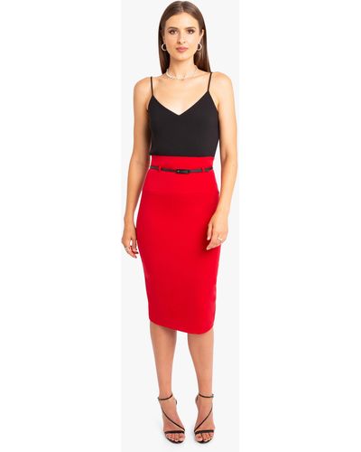 Black Halo The Classic Jackie O Skirt - Red