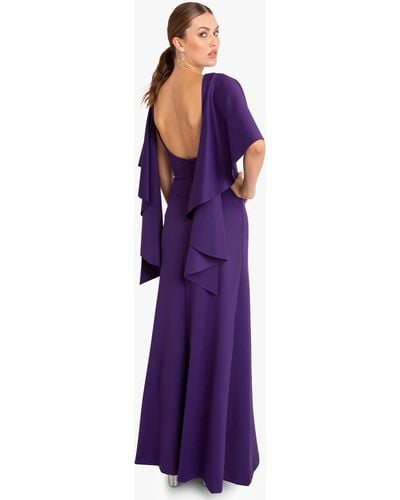 Black Halo Lotus Gown - Purple