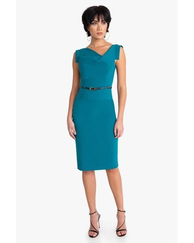 Black Halo Jackie O Sheath Dress - Blue