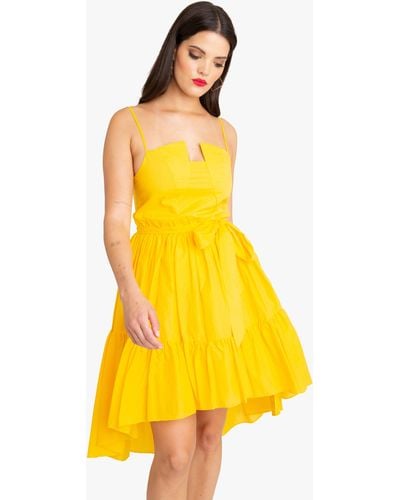 Black Halo Lena Dress - Yellow