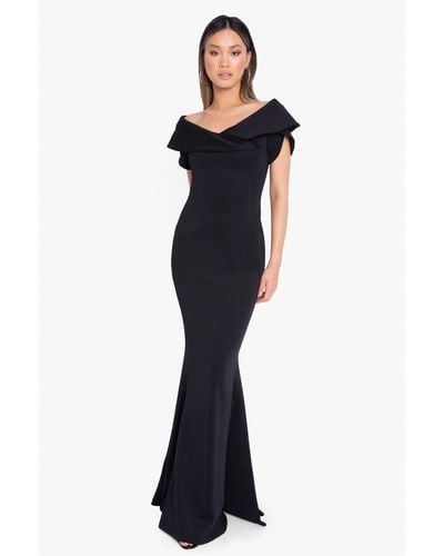 Black halo off hotsell the shoulder gown