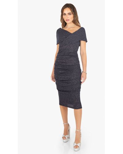 Black Halo Tawny Midi Dress - Blue