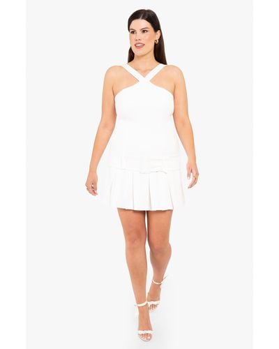 Black Halo Adalyn Mini Dress - White