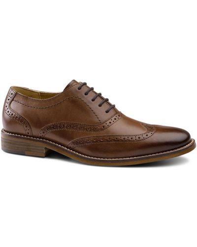 Men Bass Usa Leather Classic Dress shoe WingTip Oxford 70-10122 Corbin Tan brown