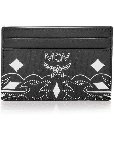 Mcm (Black Money Clip Wallet in Tivitat Leather)