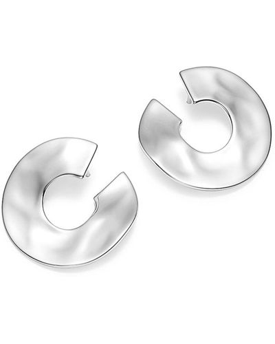 Ippolita Sterling Silver Senso? Open Wavy Disc Drop Earrings - Metallic