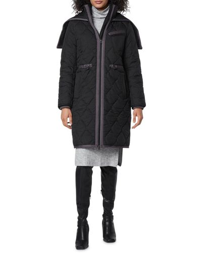 Andrew Marc Savoy Lava Quilted Parka - Black