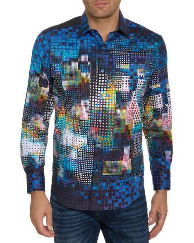 パネル 【雰囲気抜群❗️】00's Robert Graham 総柄 半袖BDシャツ