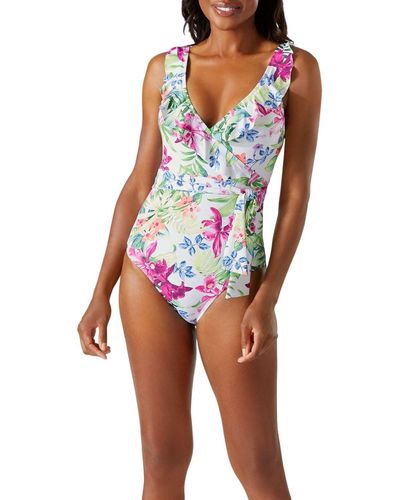 Tommy Bahama Women's Tommy Bahama Black Tampa Bay Buccaneers Pearl Clara  Wrap One-Piece Swimsuit