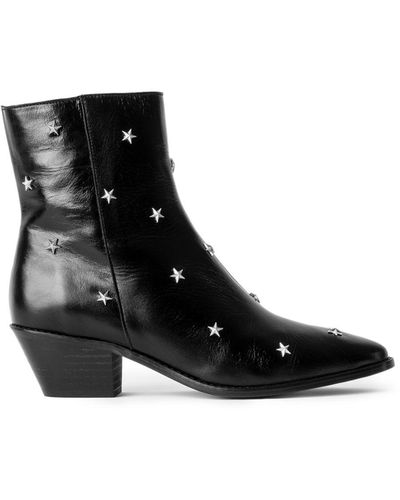 Bottines Zadig & Voltaire En Cuir Clouté - Noir - Pointure 38 - Style Rock - Occasion