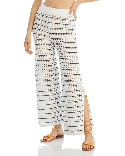 Solid & Striped The Logan Open Knit Swim Cover - Up Pants - White