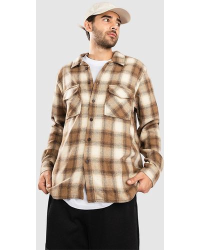Rhythm Plaid flannel camisa marrón - Neutro