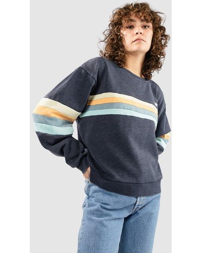 Rip Curl Surf revival pannelled crew sweater - Blau