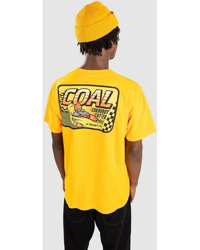 Coal Corduroy cutter t-shirt - Gelb