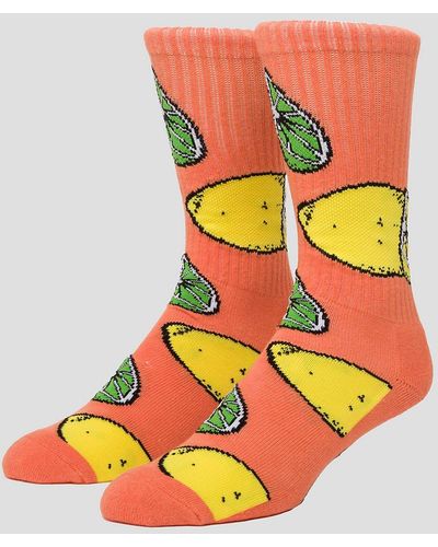 Huf Lemon lime crew calcetines naranja