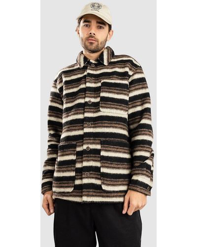 Anerkjendt Akotto wool stripe chaqueta marrón - Multicolor