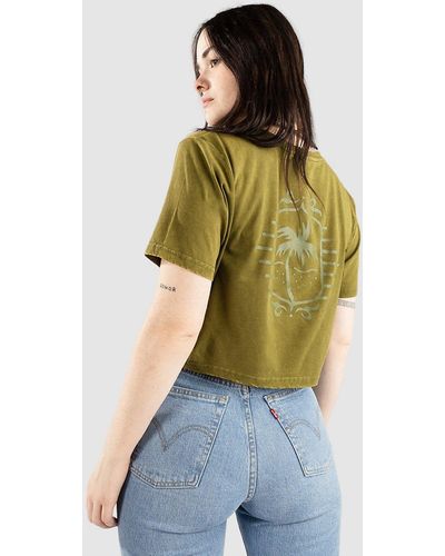 Santa Cruz Wonder strip crop t-shirt - Gelb