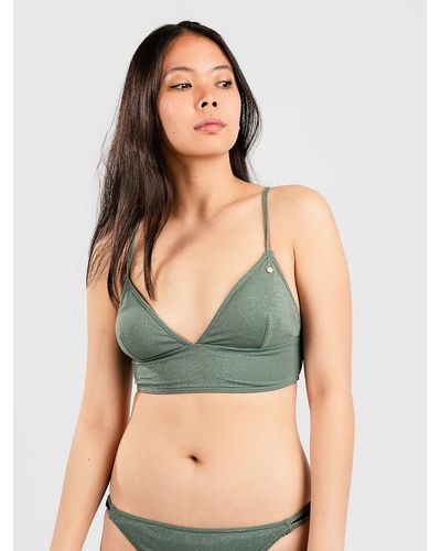 Roxy Shimmer time tank bikini top verde