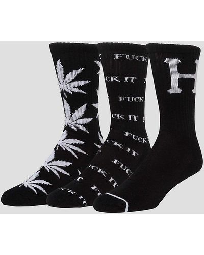 Huf Variety 3 pack calcetines negro