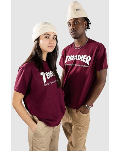 Thrasher Skate mag camiseta rojo - Morado