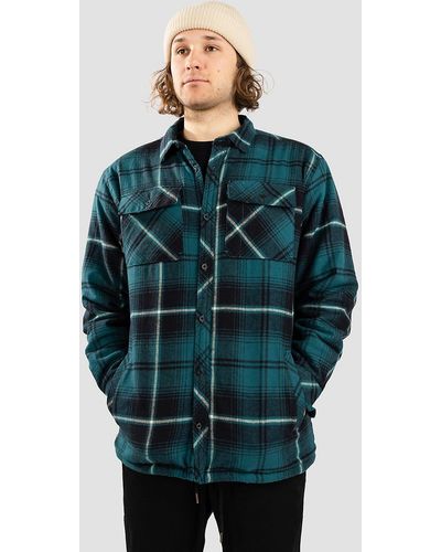 Dravus Sherpa flannel camisa verde