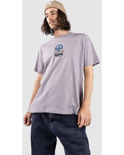 RVCA Earth corp camiseta gris - Morado