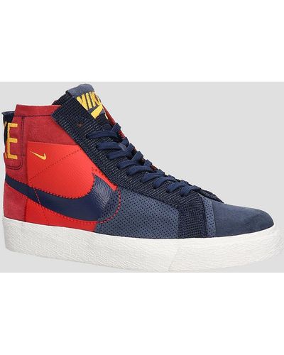 Nike Sb zoom blazer mid prm zapatillas de skate rojo - Azul
